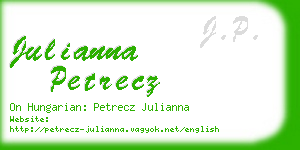 julianna petrecz business card